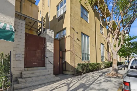 a front view of a building