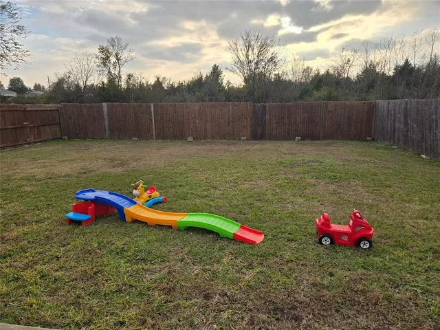 a backyard of a house