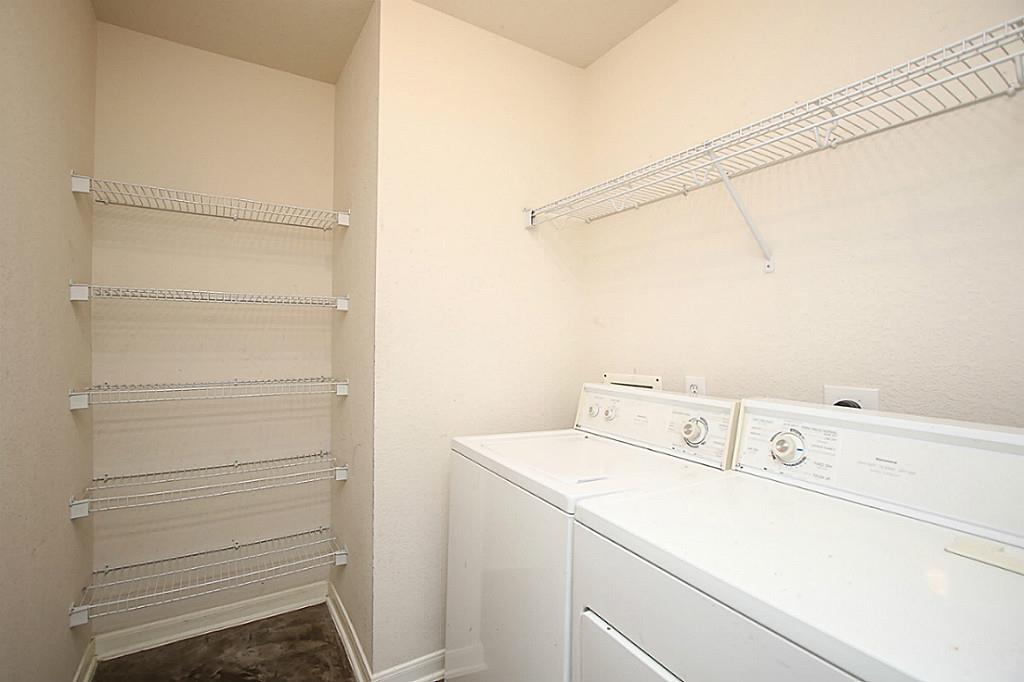 3603 Garrison Run Drive Spring, TX 77386 - Photo 22 of 26 Built-in shelving & a drying rack make excellent use of this space