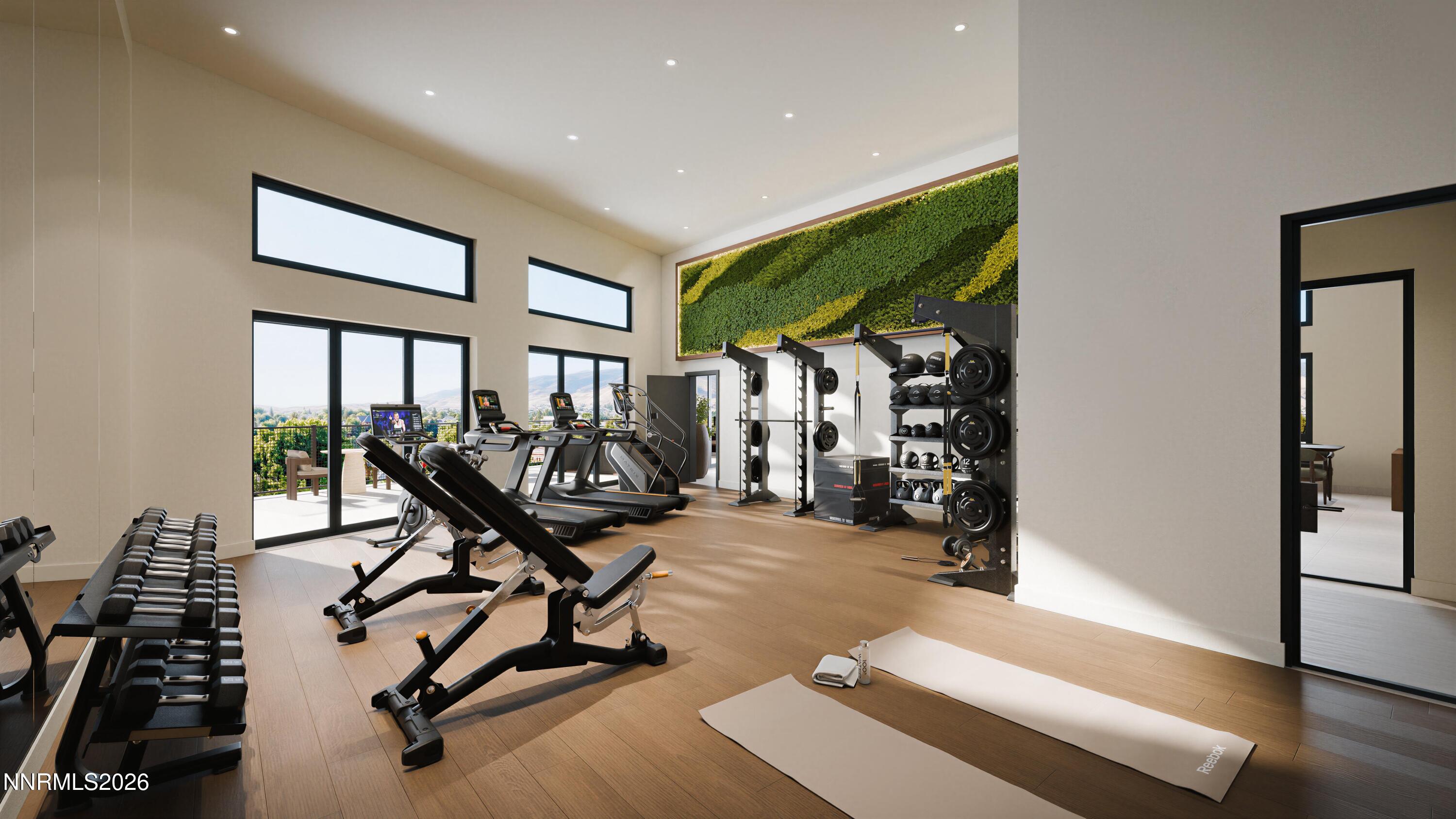 126 Winter Street, Unit 310 Reno, NV 89503 - Photo 8 of 12 a view of a room with gym equipment and a large window
