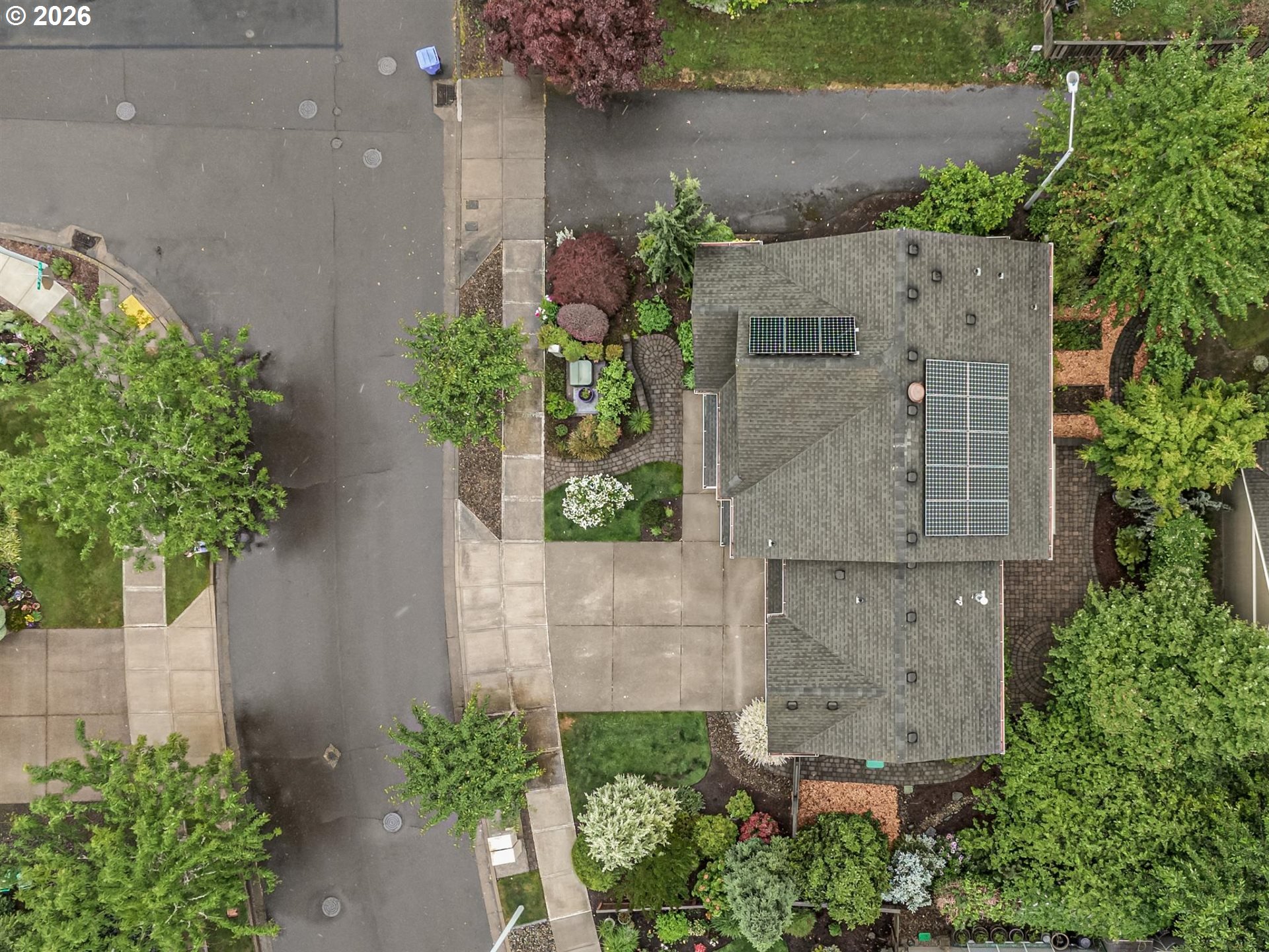 16073 Southeast Pinot Road Milwaukie, OR 97267 - Photo 41 of 44 an aerial view of a house with a yard and a fountain