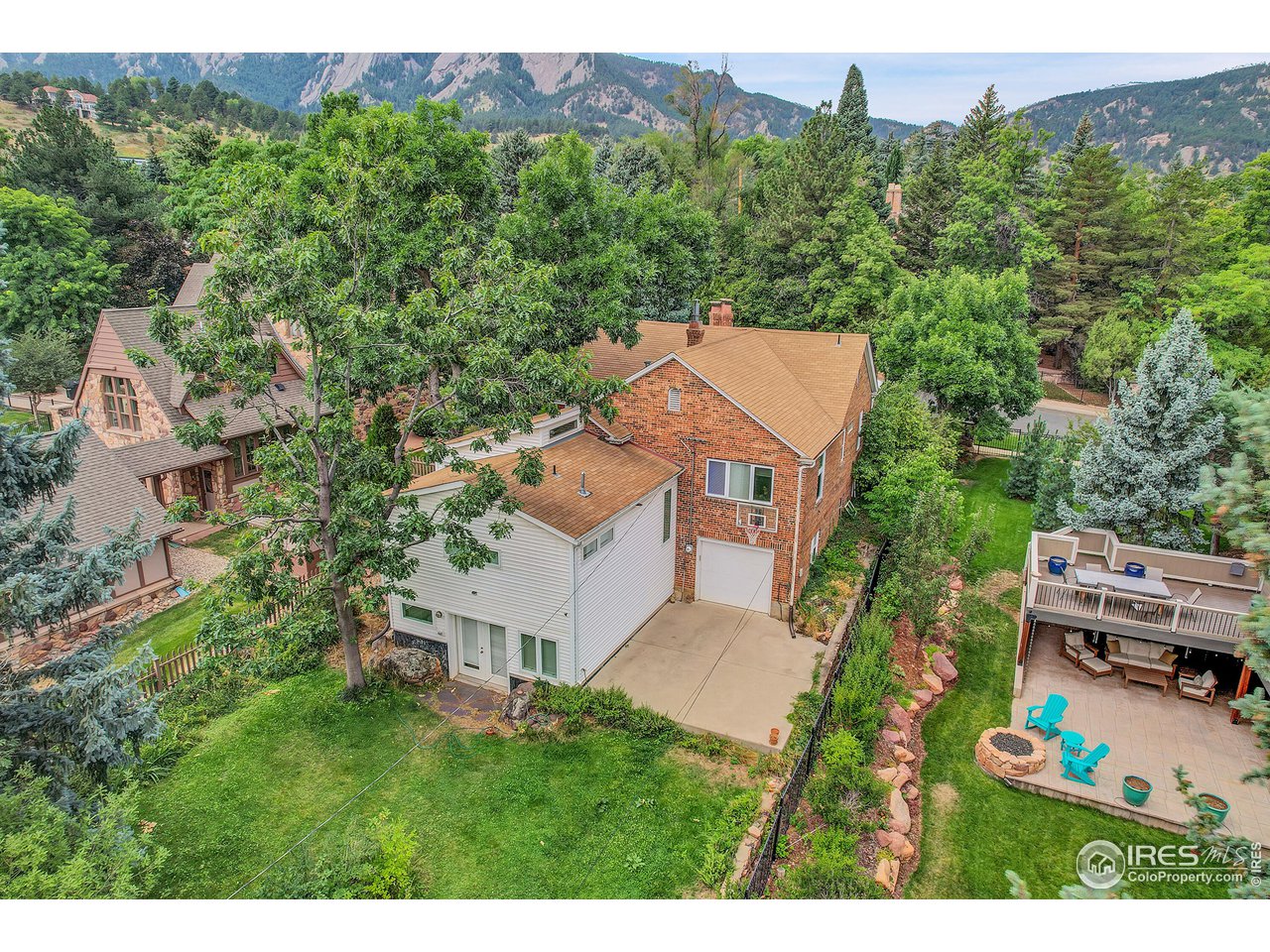 626 14th Street Boulder, CO 80302 - Photo 30 of 32 an aerial view of a house with a garden