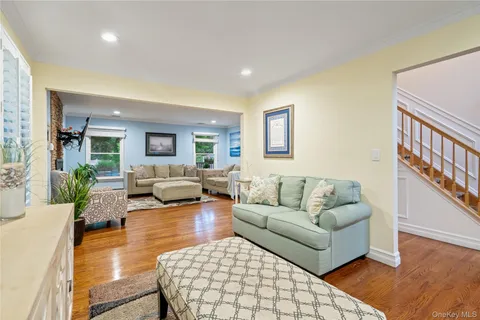 a living room with furniture and a couch