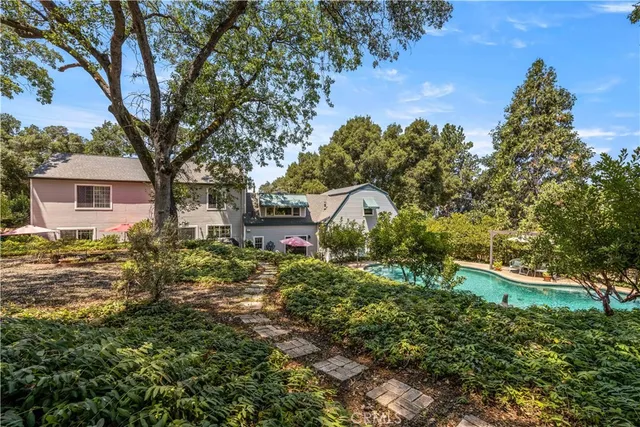 a view of a lake with a mountain in the background