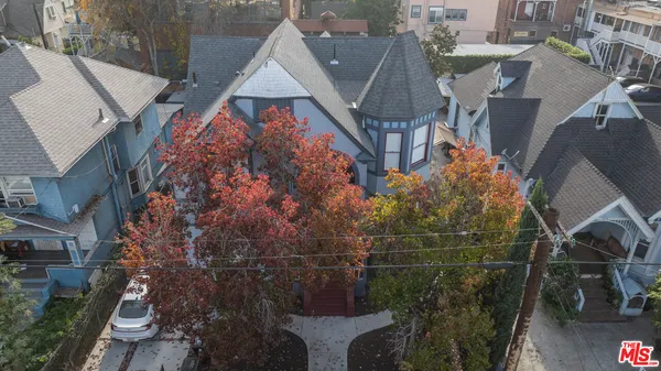 a aerial view of a house