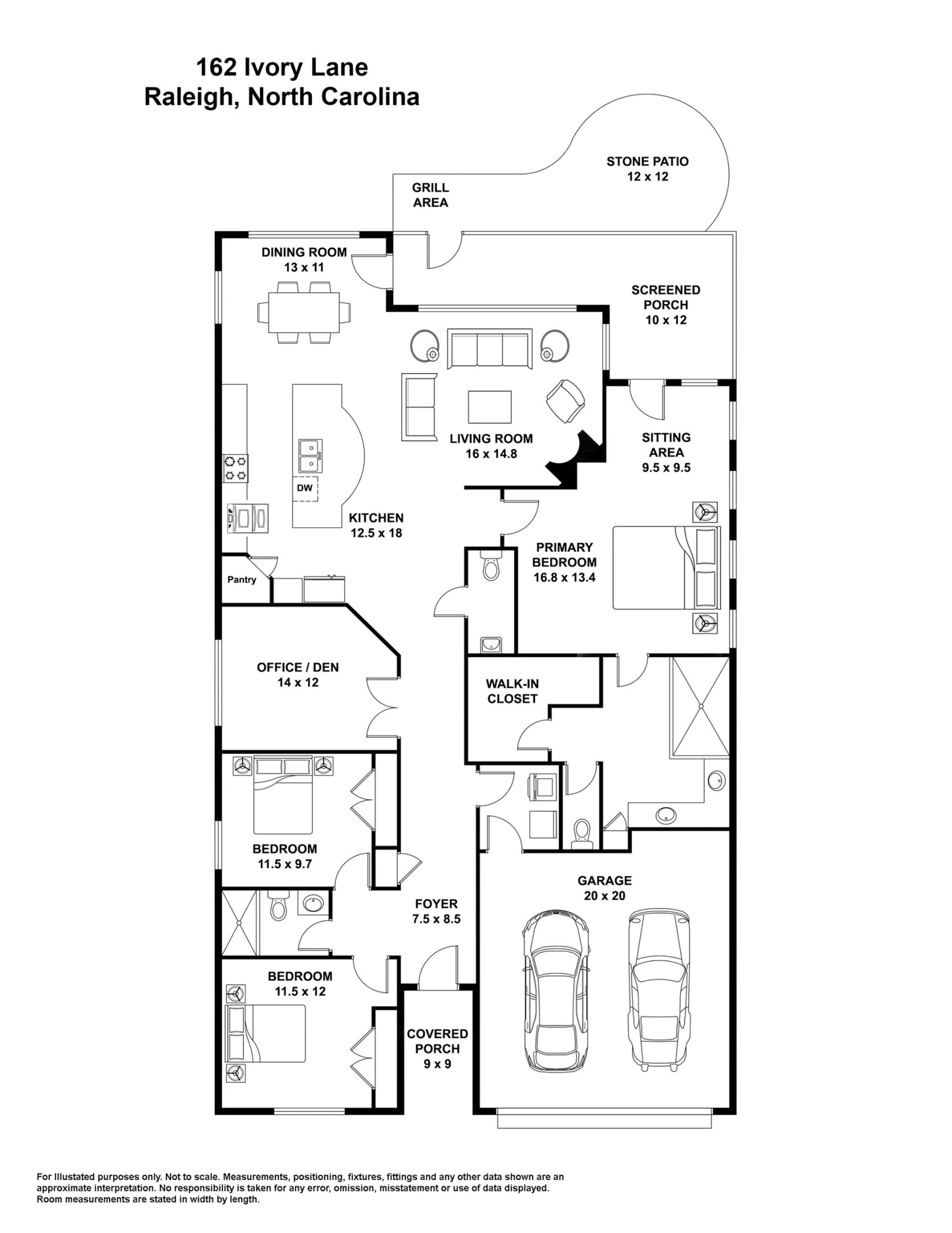 162 Ivory Lane Raleigh, NC 27610 - Photo 35 of 35 Floor Plan