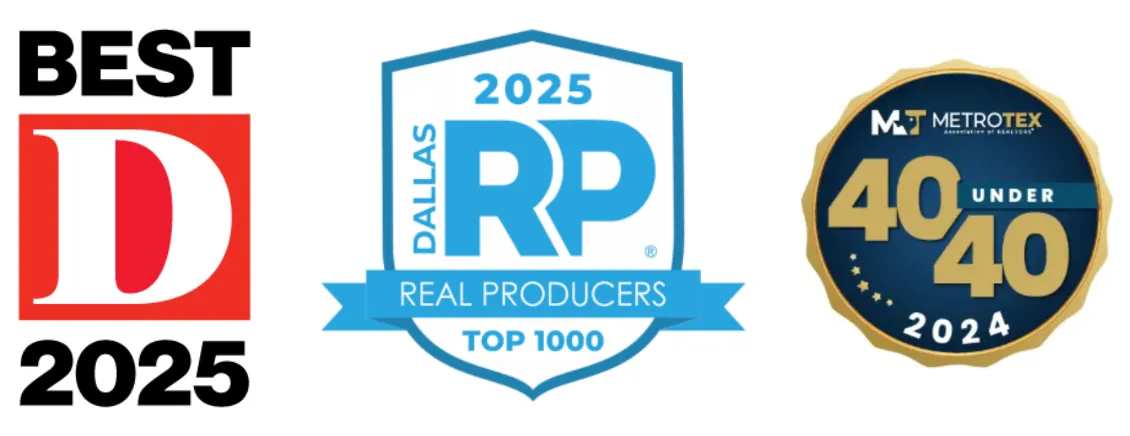 D Best Real Estate Agent 2025, Top 1000 Real Producers 2025, MetroTex 40 Under 40
