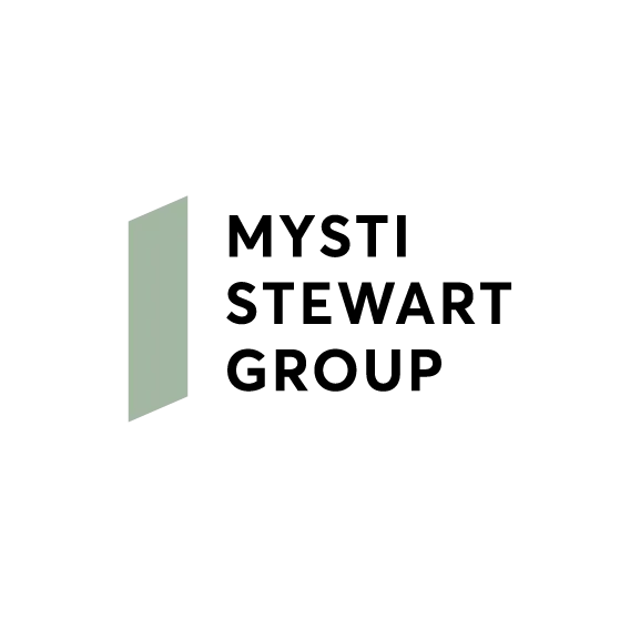 A text banner created by the Mysti Stewart Group