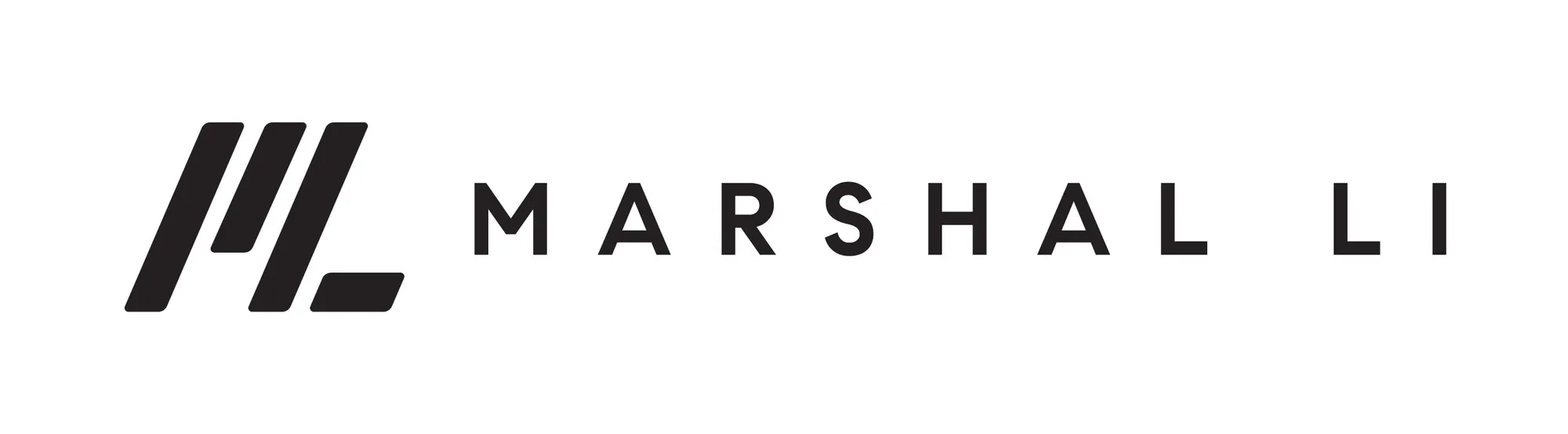 A black logo that reads "Marshal Li" with stylized initials "M" and "L" to the left.