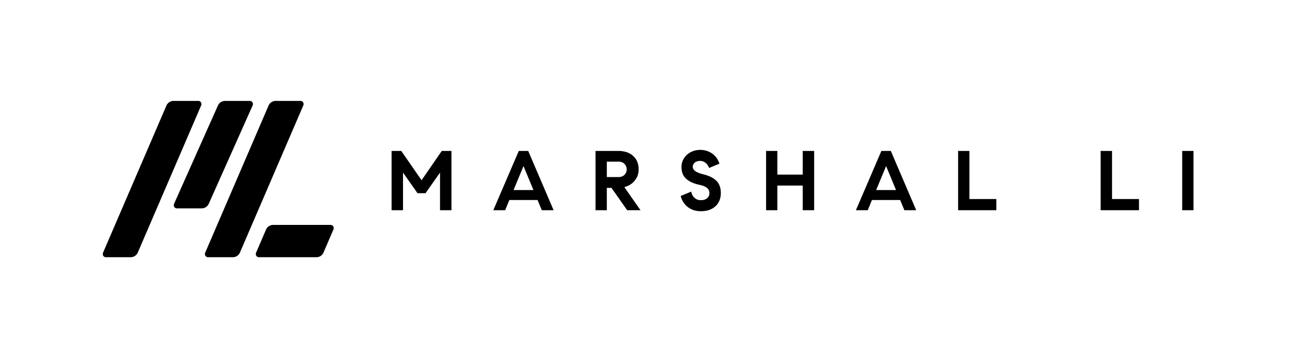 A black logo that reads &quot;Marshal Li&quot; with stylized initials &quot;M&quot; and &quot;L&quot; to the left.