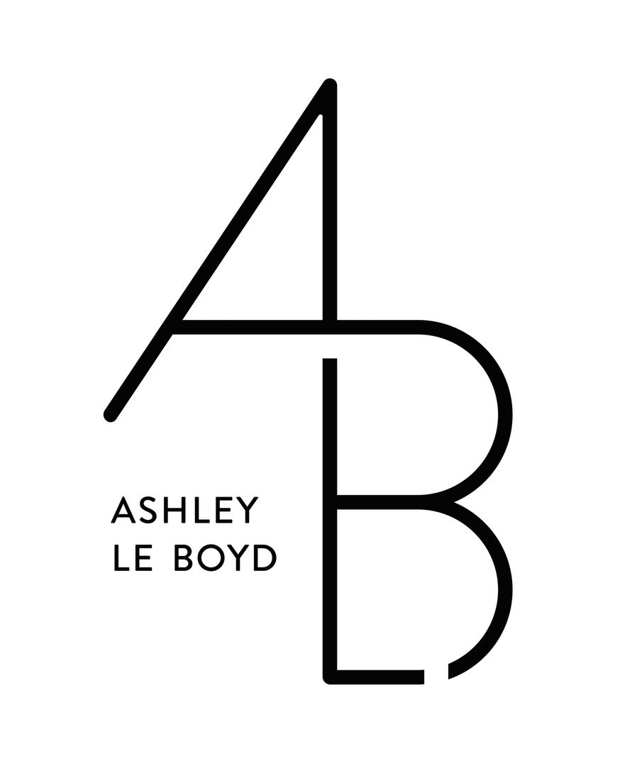 A text banner with the name Ashley