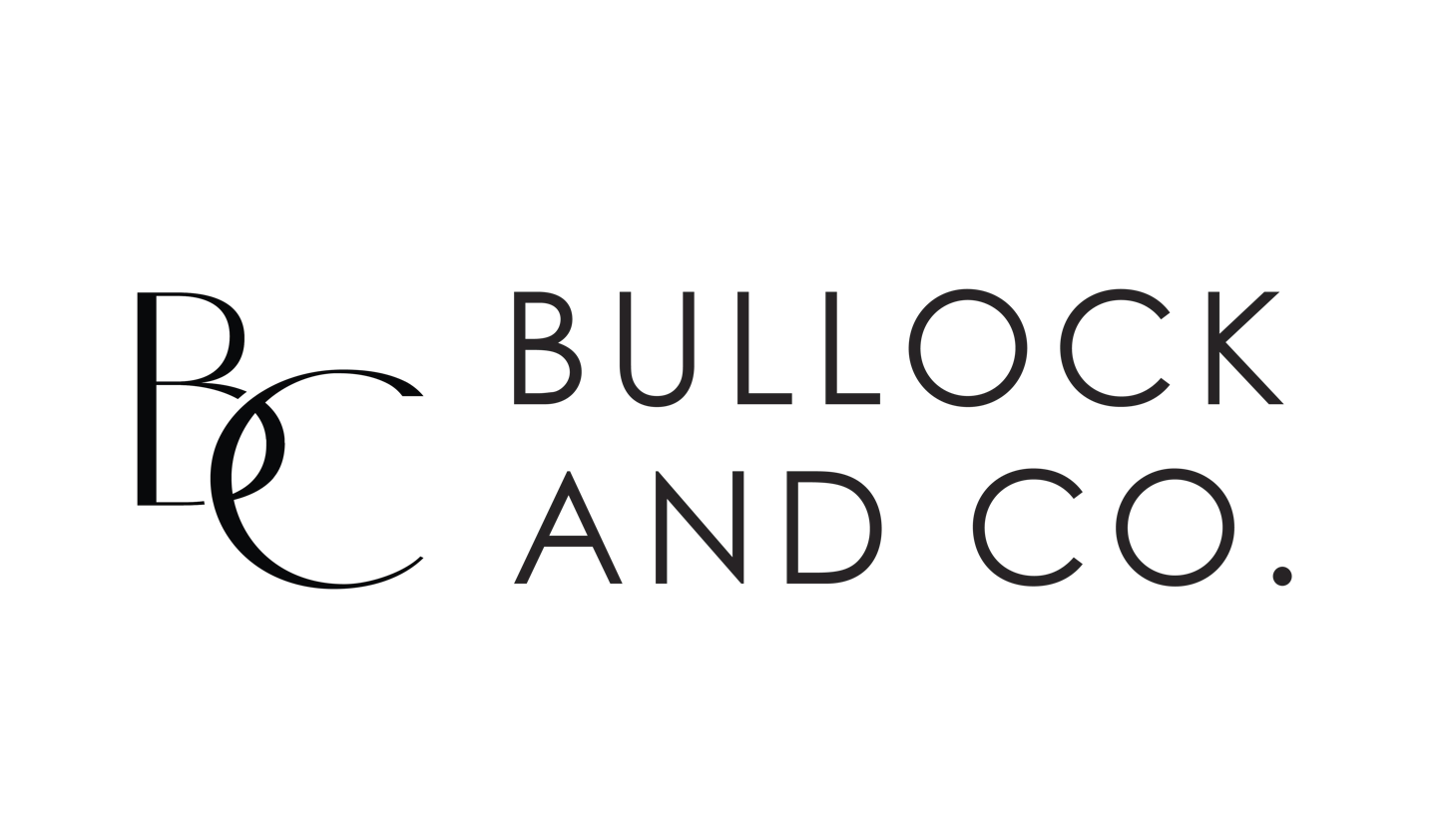 A text banner with the word BULLOCK.