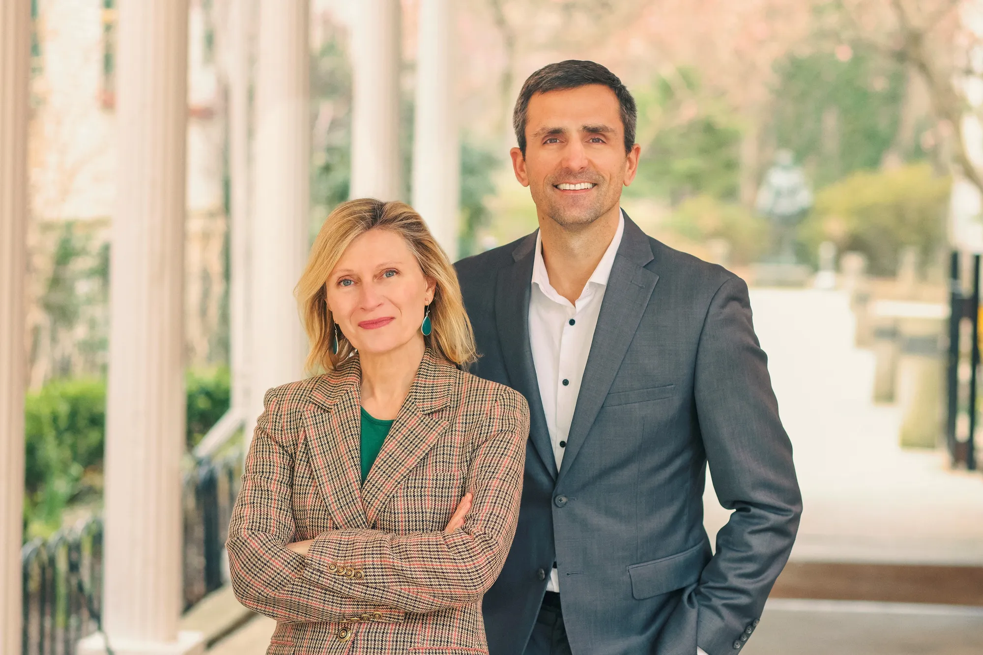 The image likely shows a man and woman standing next to each other.