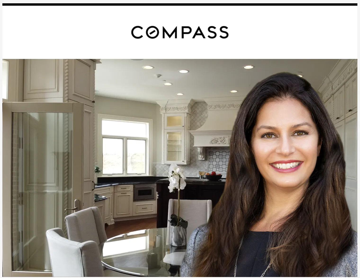 A text banner describing Compasss total price.