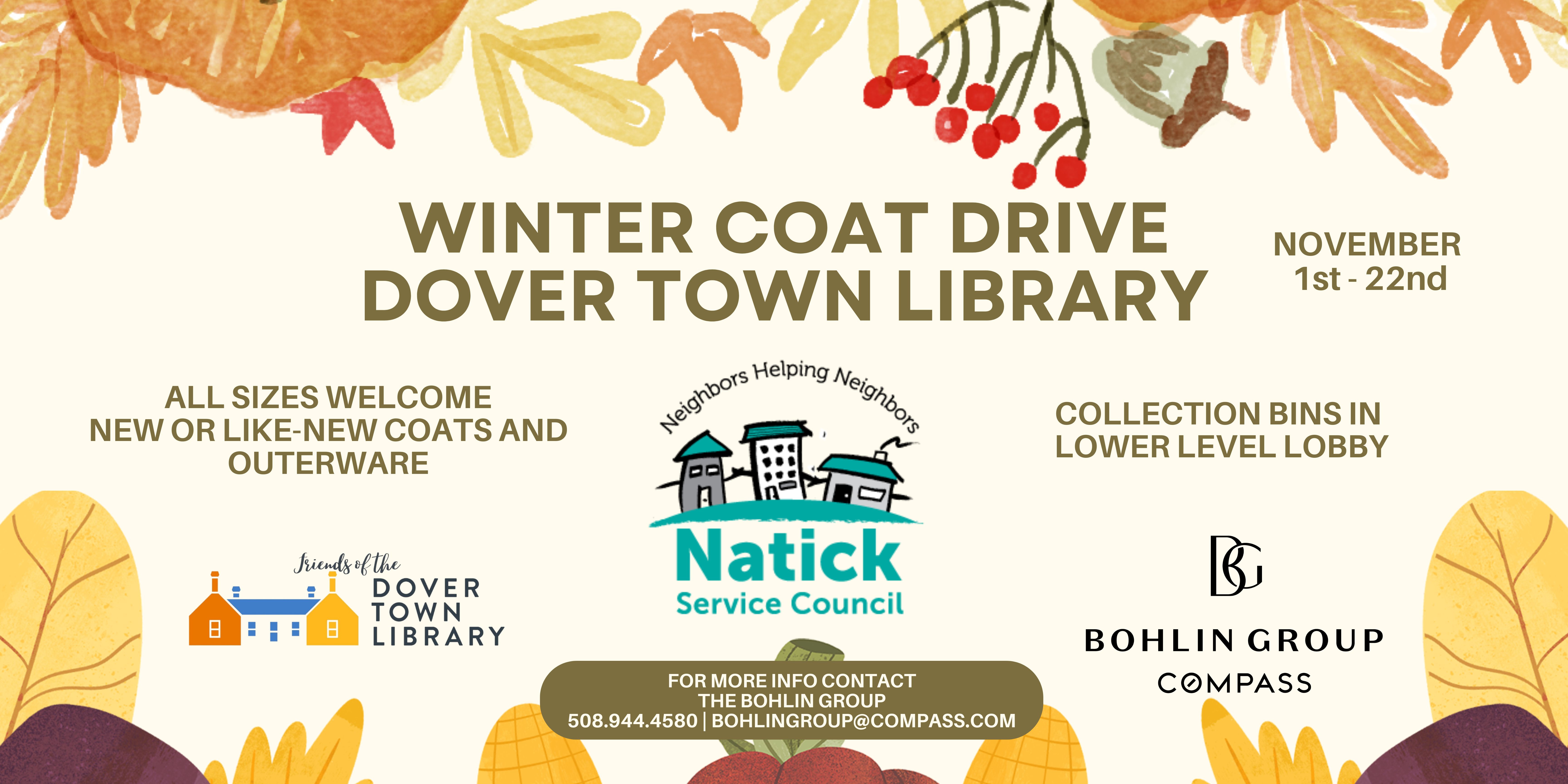 WINTER COAT DRIVE @ The Dover Library