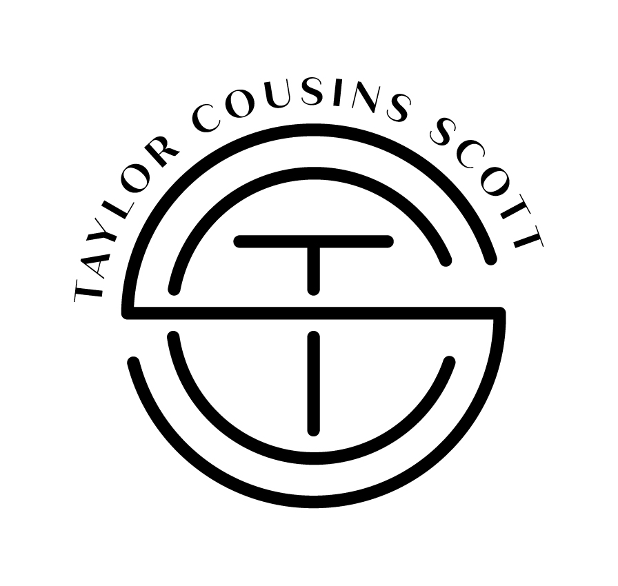 A text banner with the word COUSINS and a stylized letter r