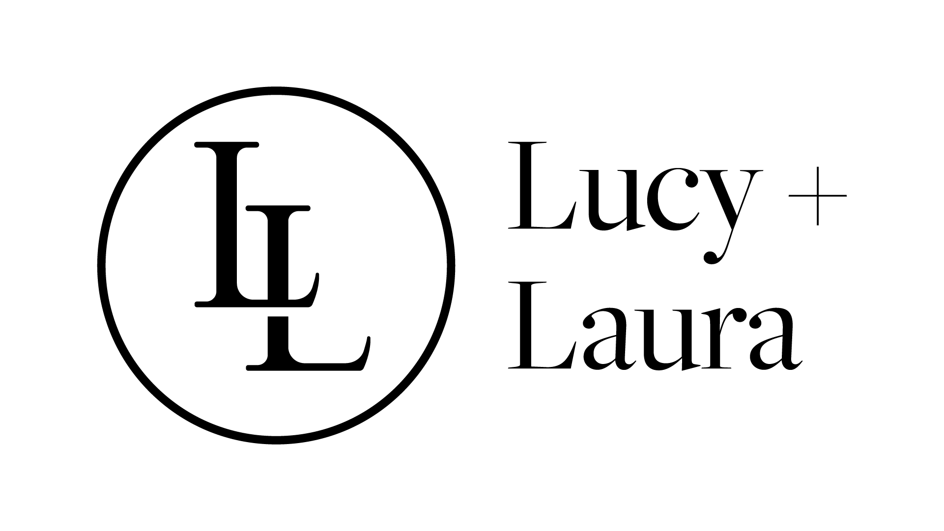A text banner displaying Lucy + Laura