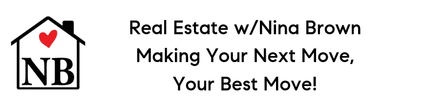 A text banner for Real Estate with Nina Brown