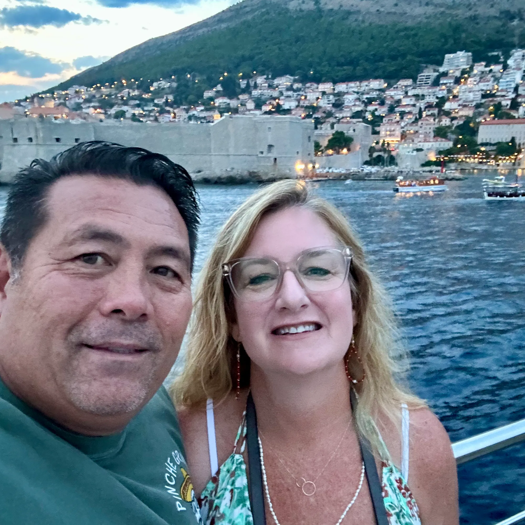 photo of Pam and her husband, Vince, in Croatia