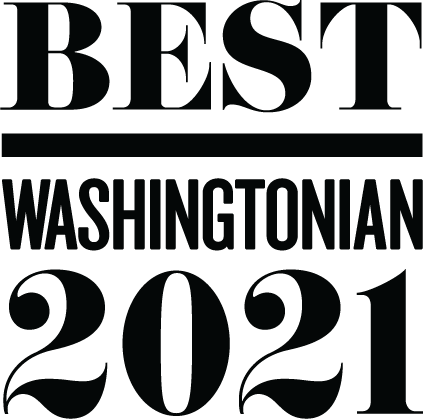 A text banner with the word WASHINGTON