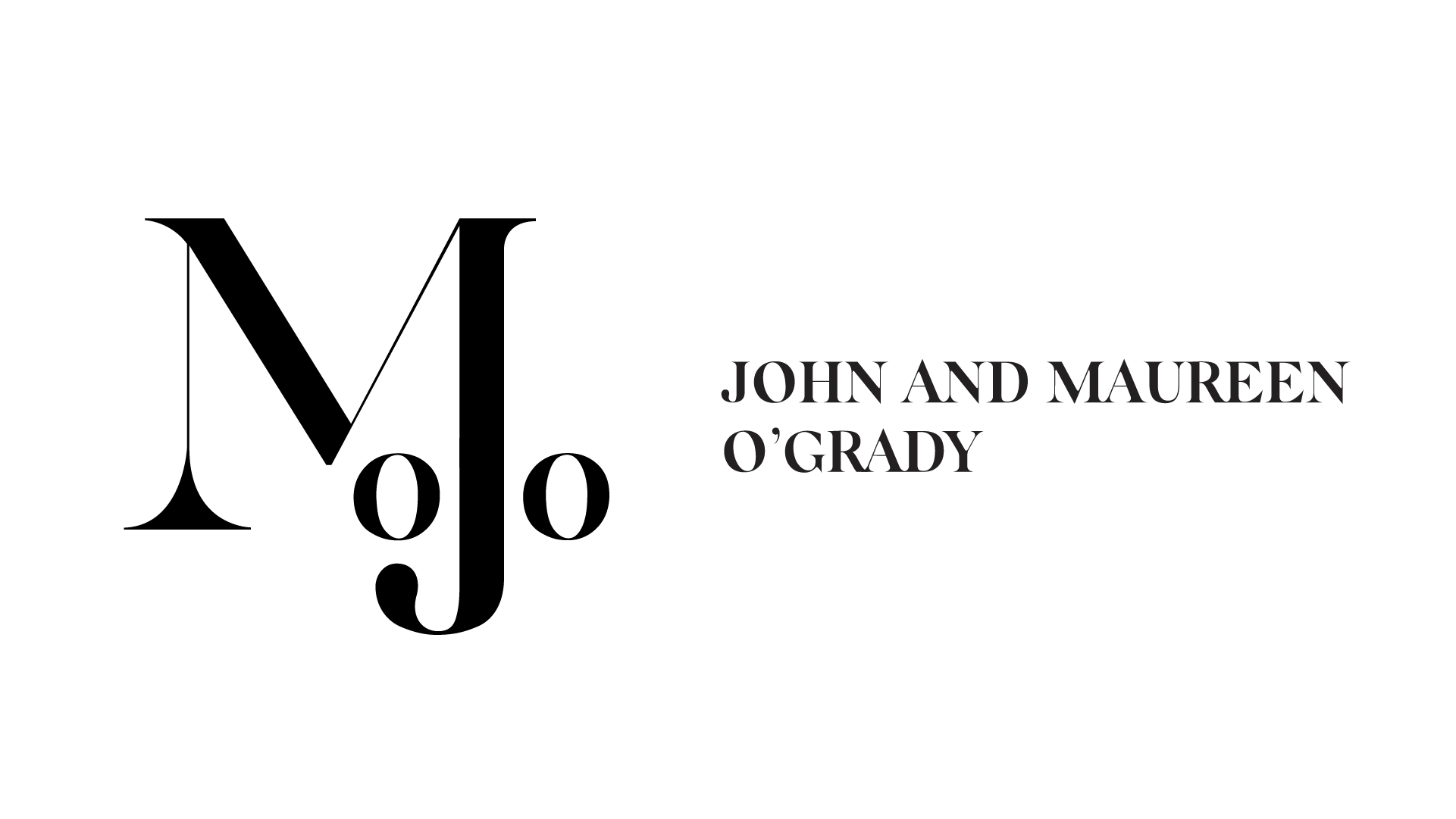 A text banner featuring the names John and Maureen.