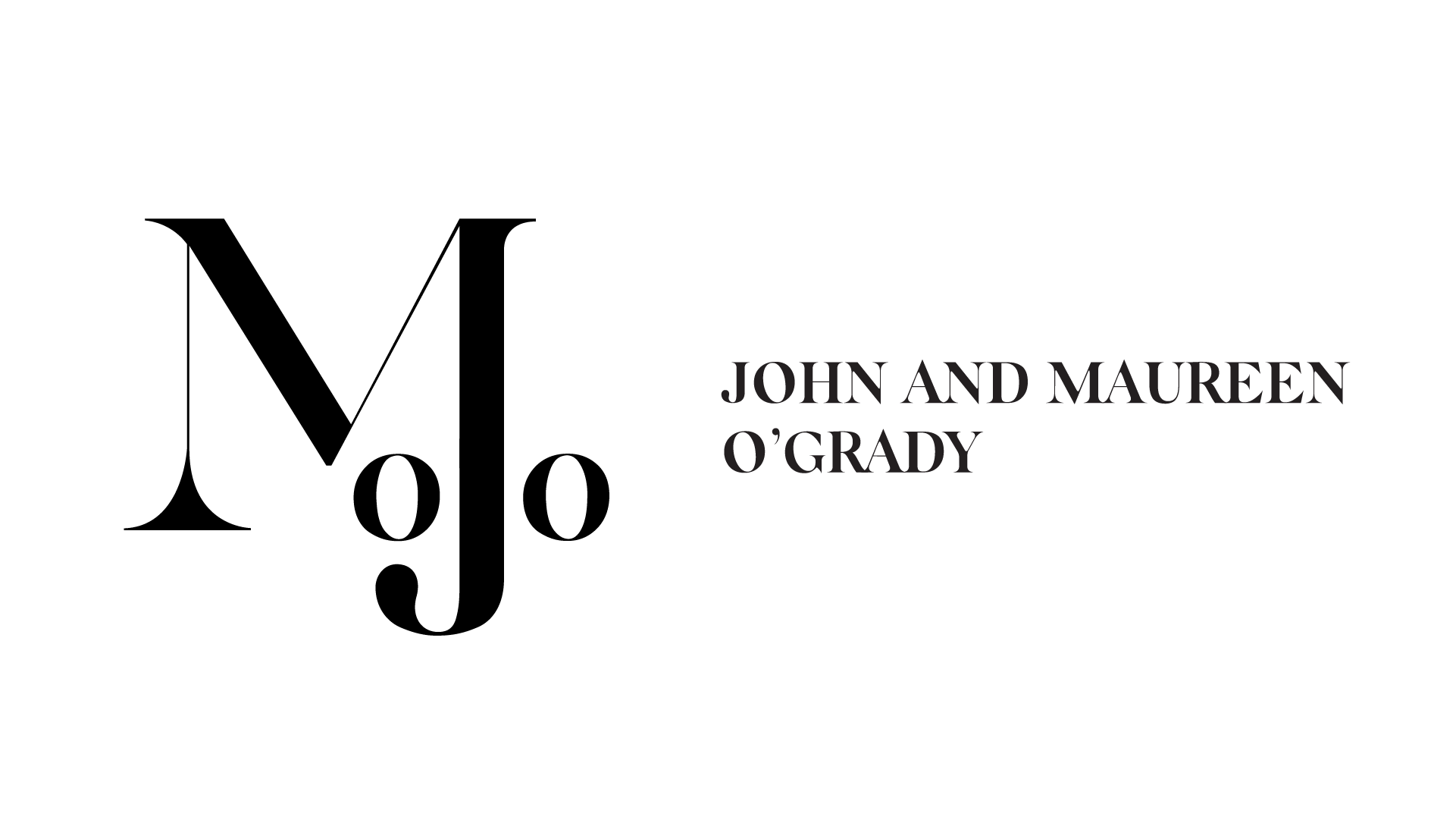 A text banner featuring the names John and Maureen.