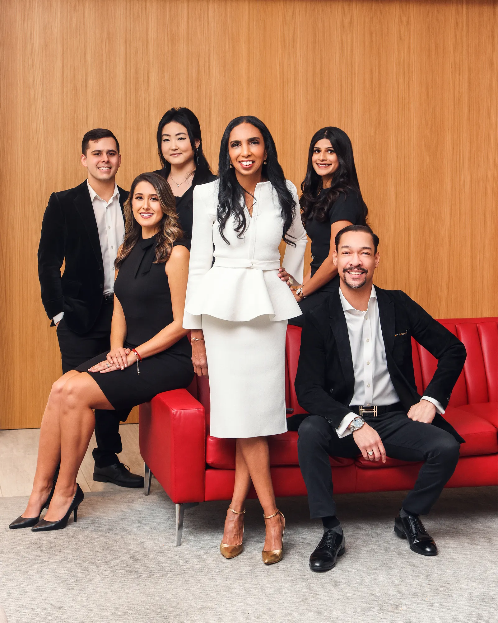 A woman and a man posing for a picture.