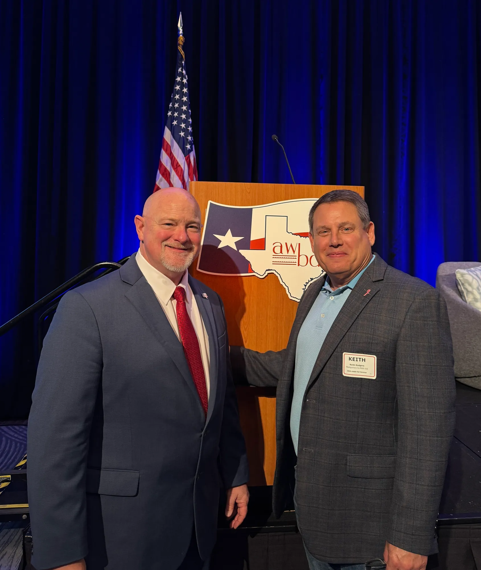 Keith Rodgers with Rick Ellis at AWBD Event