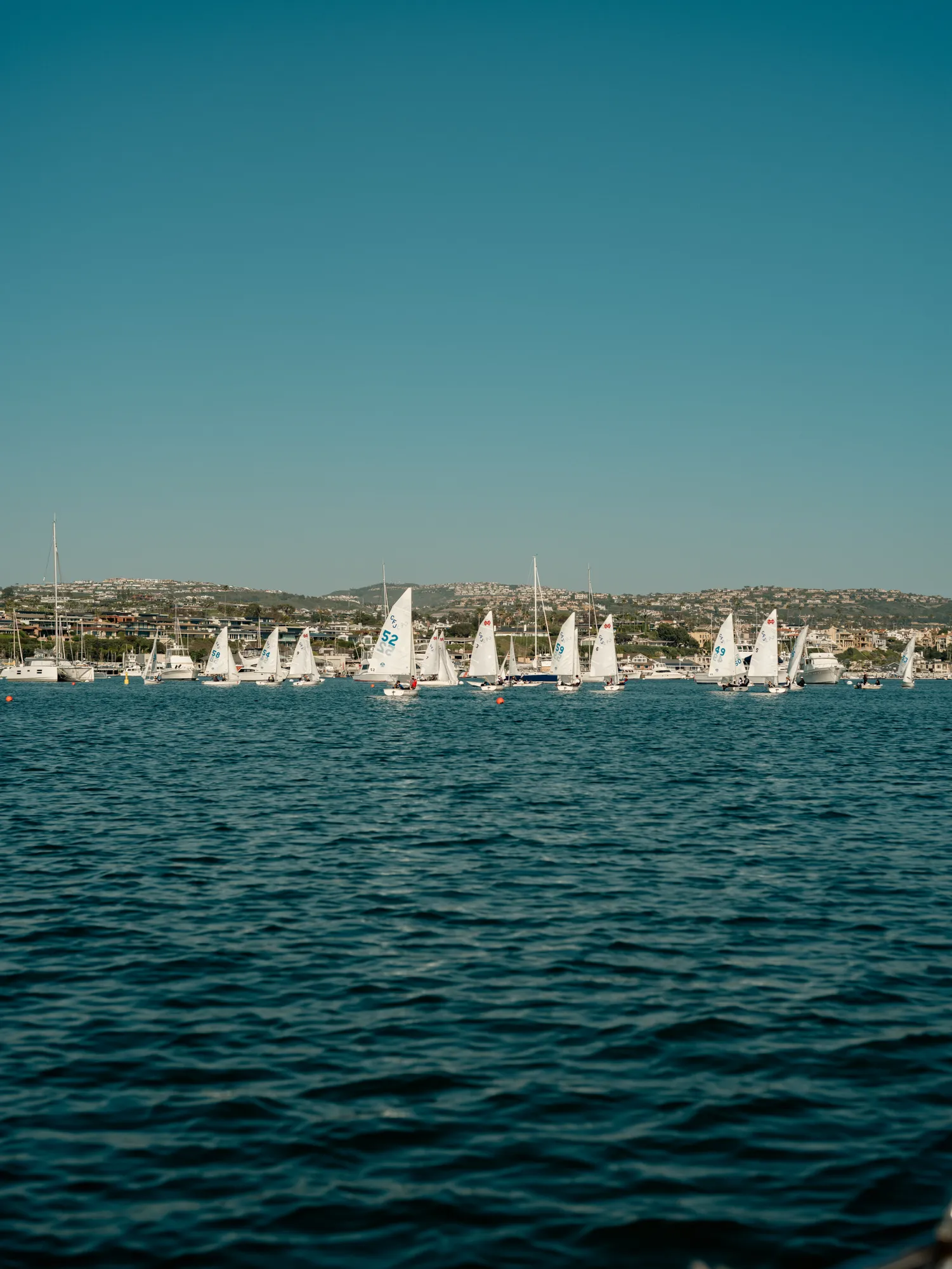 Newport harbor sailing