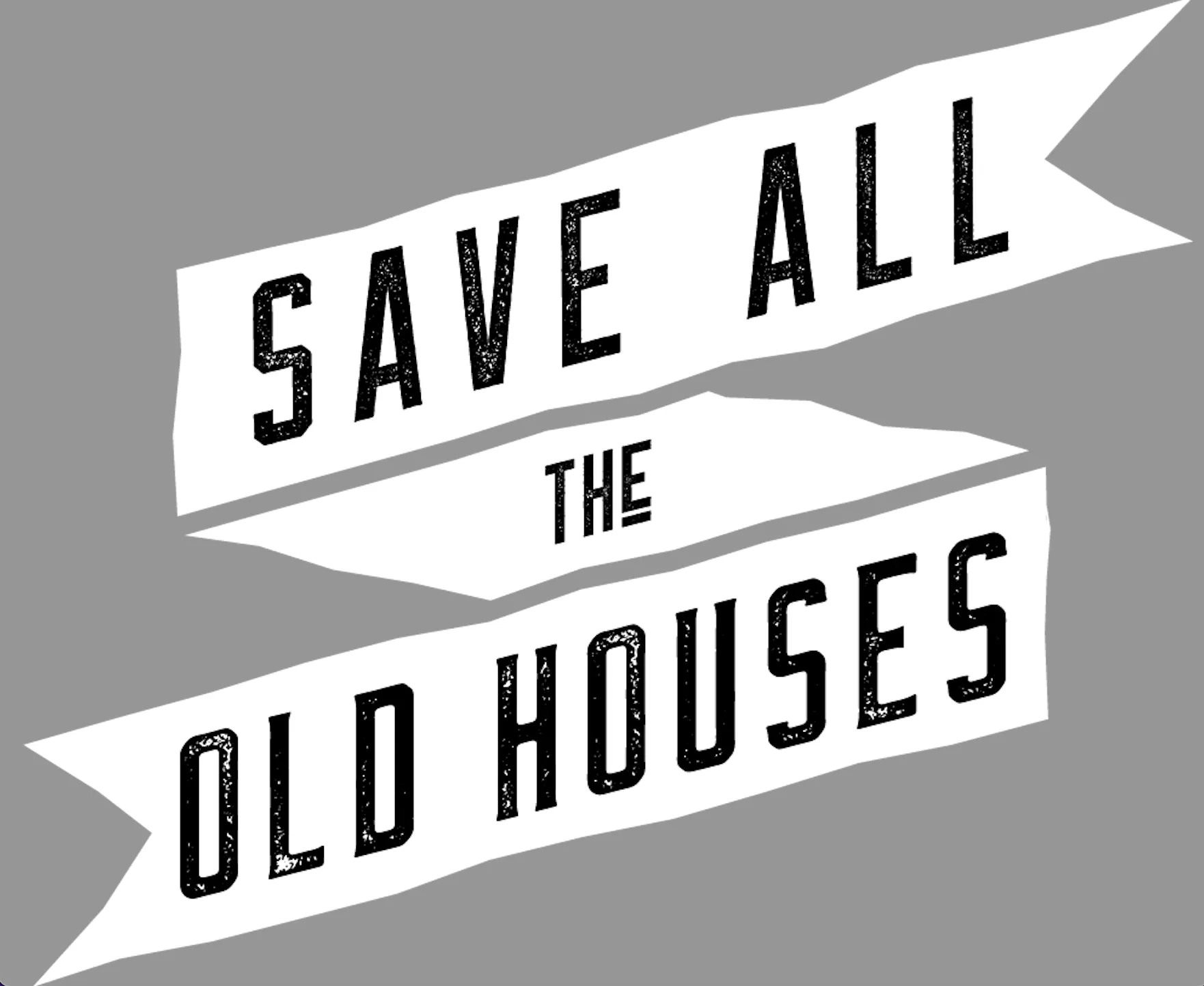 A text banner with the words SAVE ALL THE