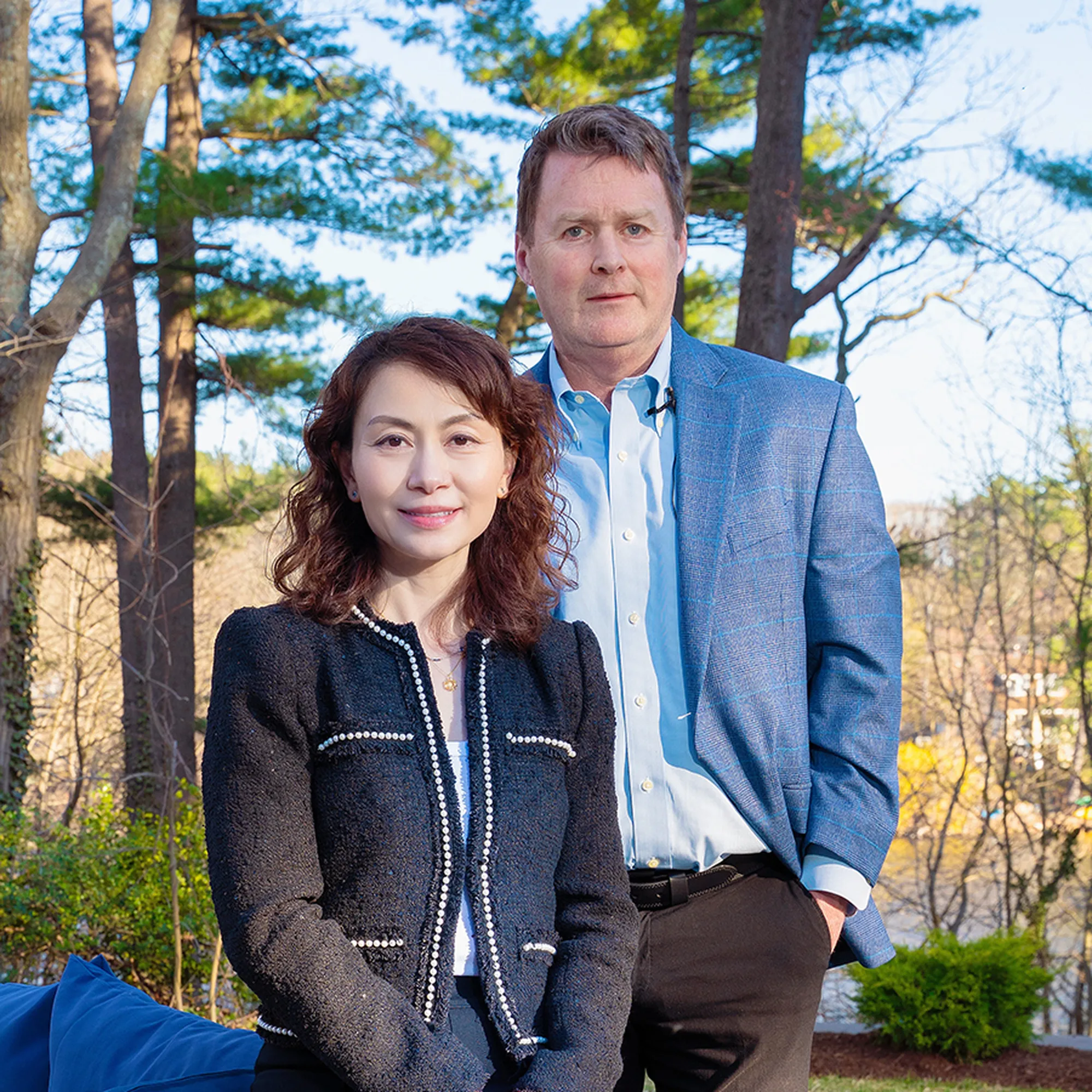 Matt and Ying Coyle, real estate agents with Team Coyle at Compass in Wellesley, Massachusetts.