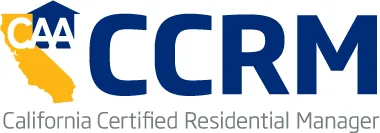 The California Certified Residential Manager logo