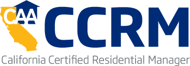 The California Certified Residential Manager logo