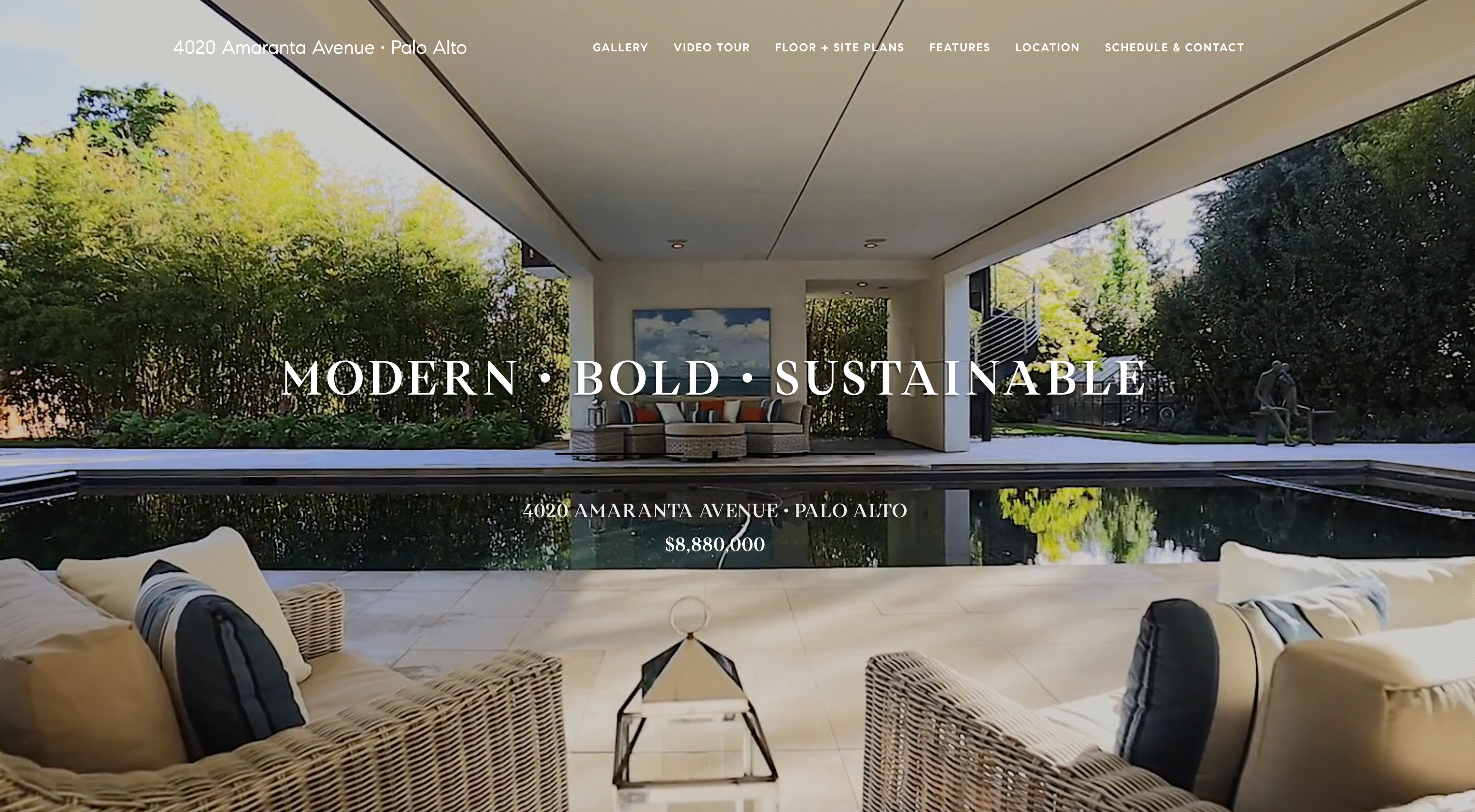 4020 Amaranta Avenue in Palo Alto, a modern, bold, sustainable home. List Price $8,880,000