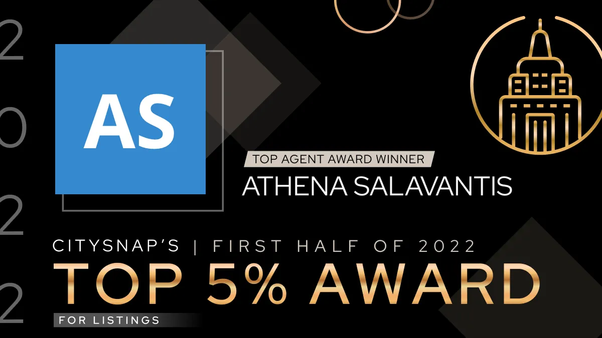 A text banner describing the award winner of the Top Agent Award