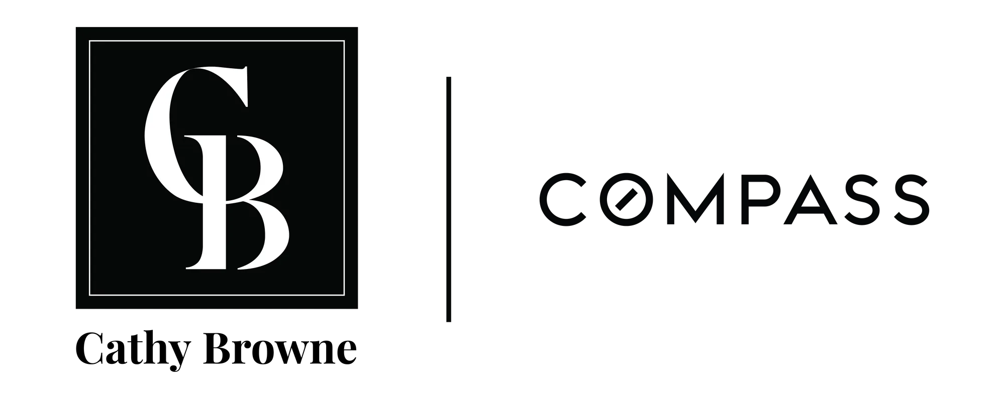 A text banner for Cathy Browne and Compass