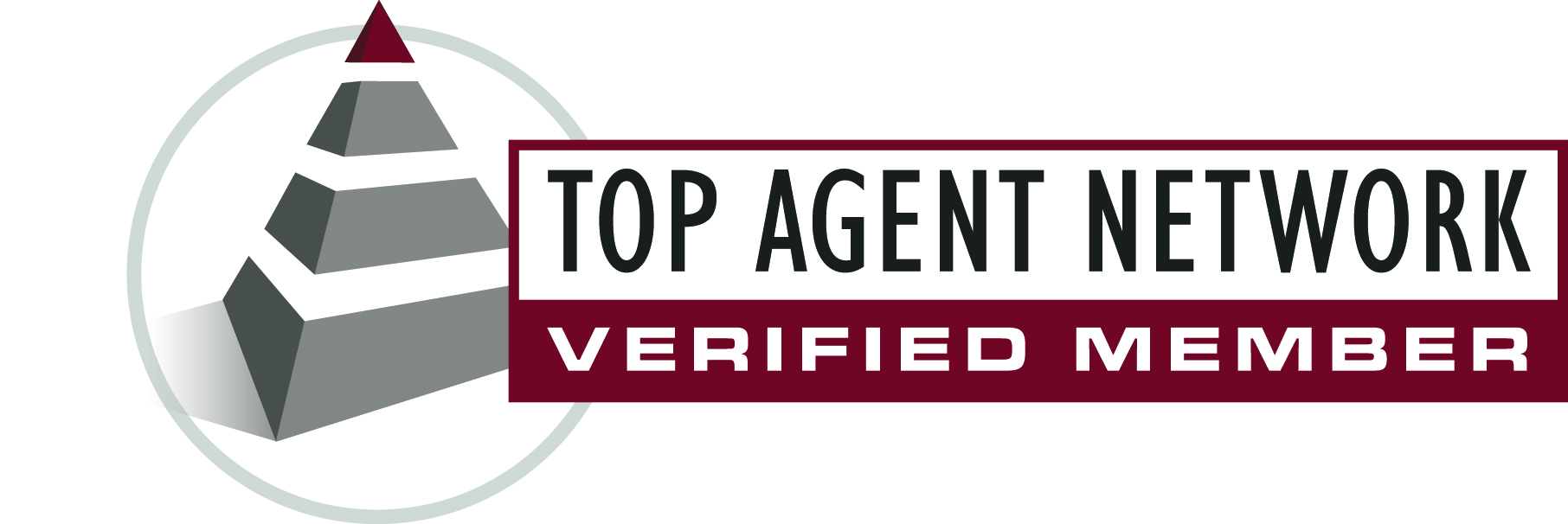 A text banner indicating membership with Top Agent Network