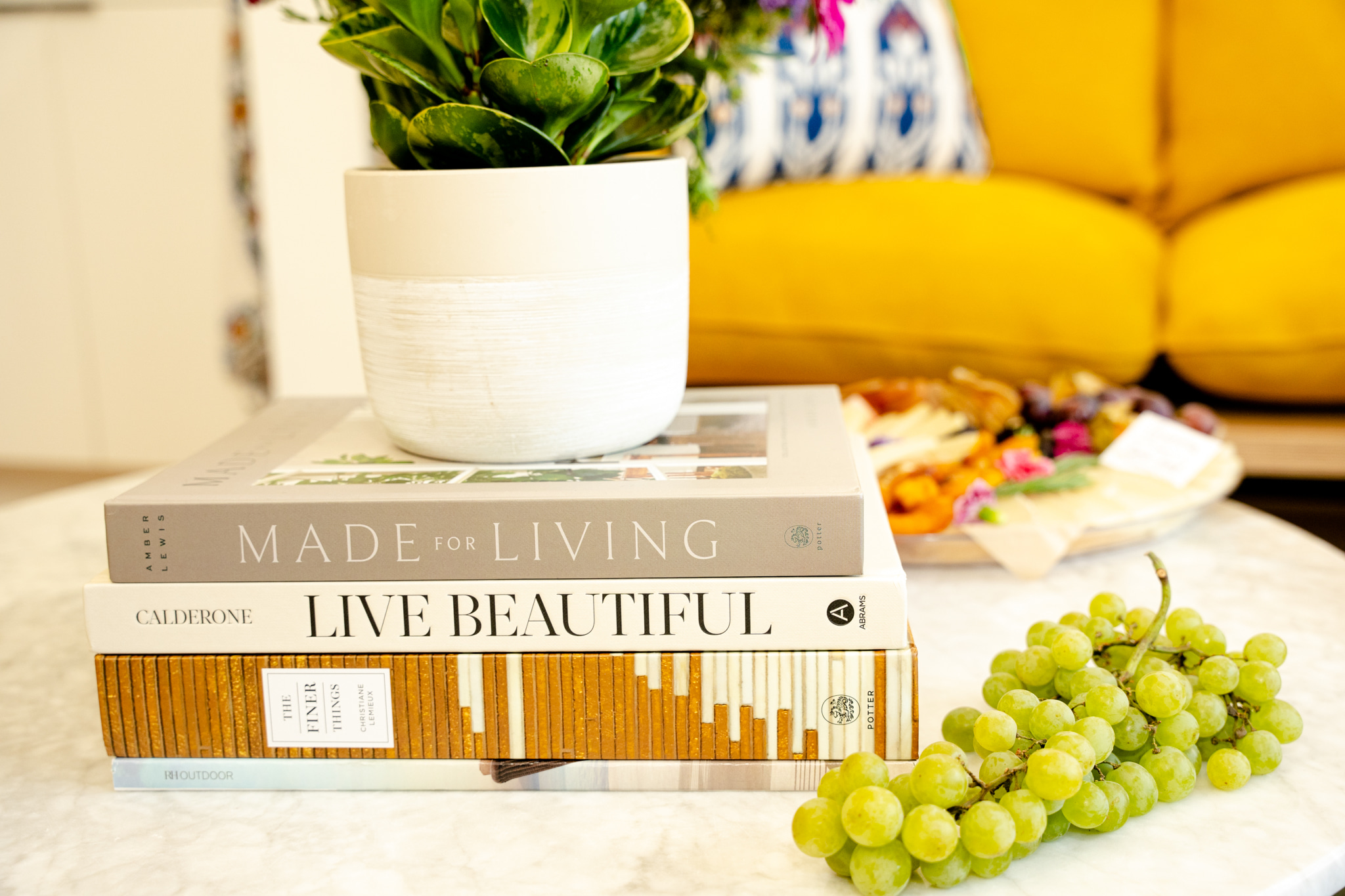 A book with a bunch of fruit on it.