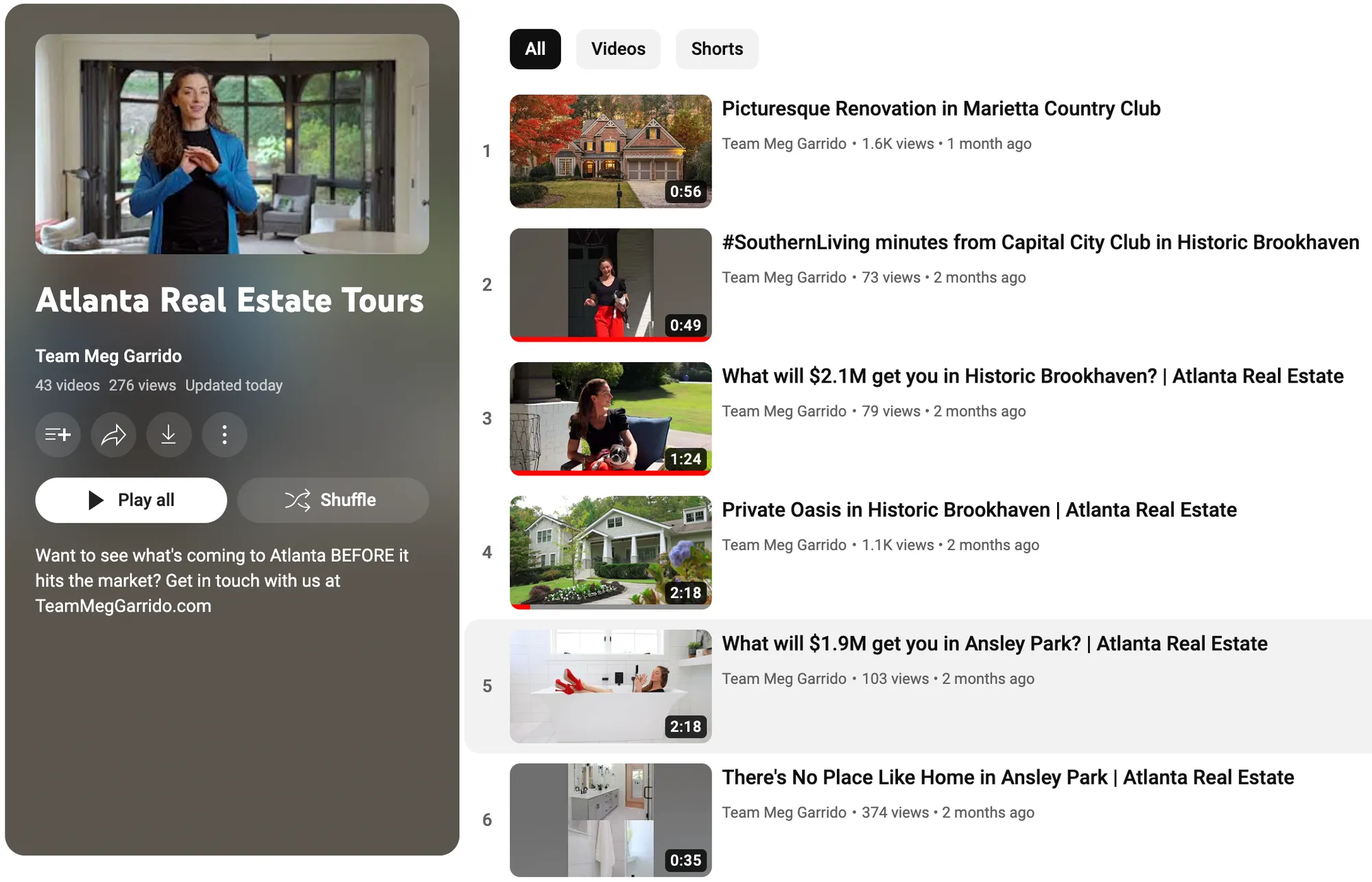 TEAM MEG GARRIDO REAL ESTATE TOURS