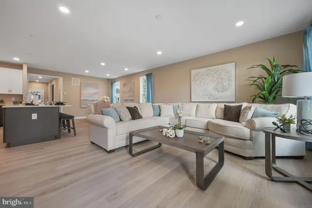 a living room with furniture and a couch