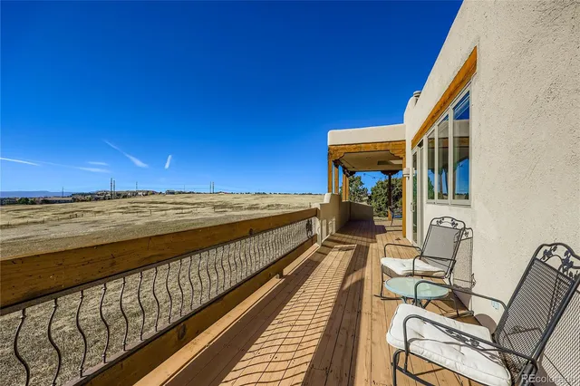 a outdoor view with a sitting space