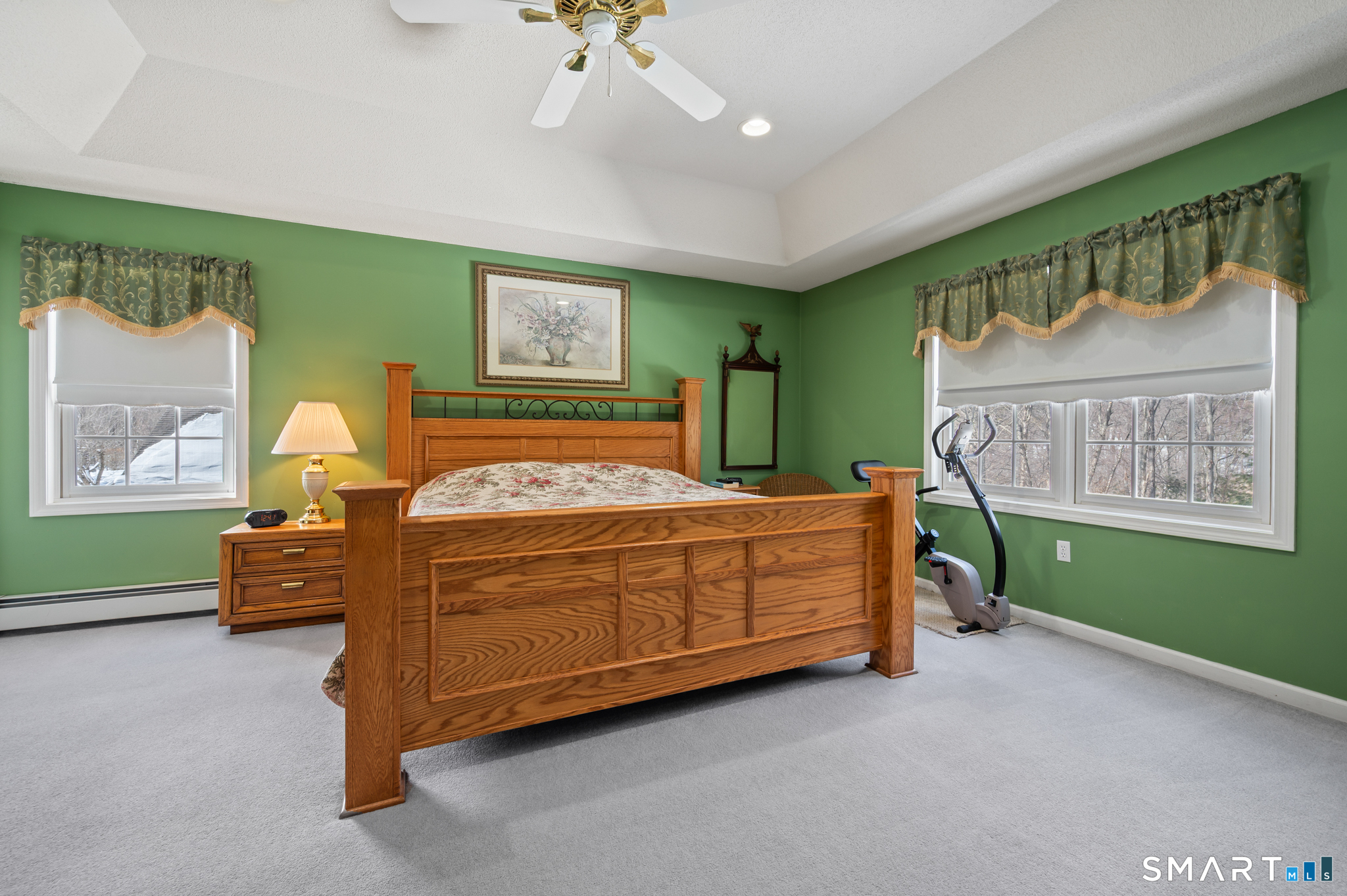 19 Woodside Way Bristol, CT 06010 - Photo 22 of 43 Expansive Primary Suite with lots of closet space, a tray ceiling, and full bathroom