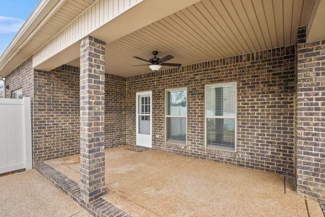 a view of front door of house