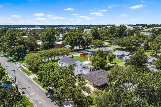 an aerial view of multiple house