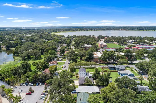 an aerial view of a city