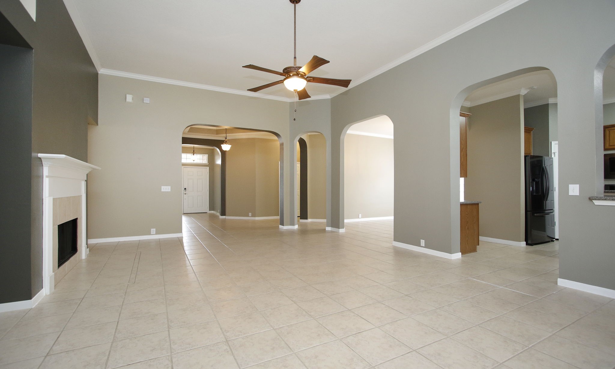 2802 Parkeston Drive Spring, TX 77388 - Photo 13 of 49 a view of a livingroom with a ceiling fan and window
