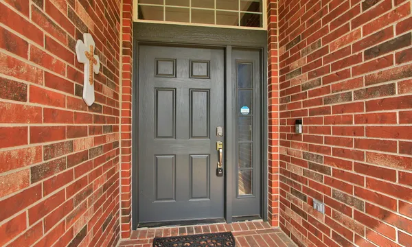 a view of a brick wall