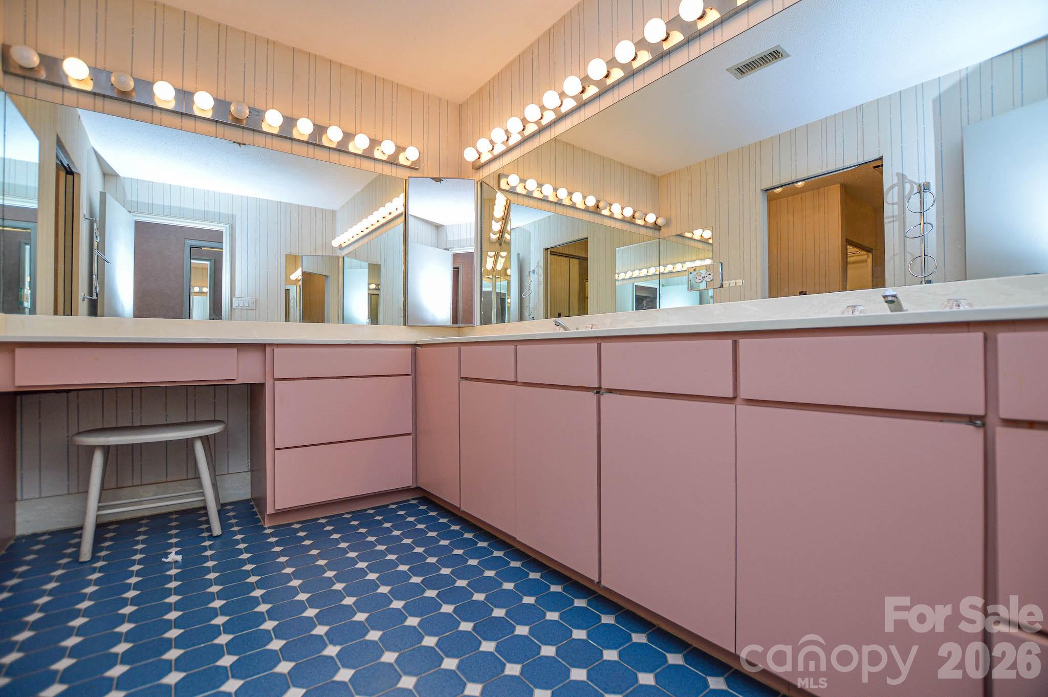 6910 State Highway 49 Mount Pleasant, NC 28124 - Photo 16 of 26 a bathroom with a sink a vanity and a large mirror