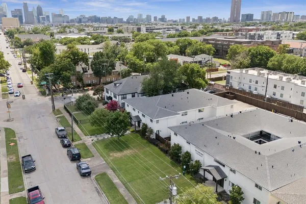 an aerial view of a