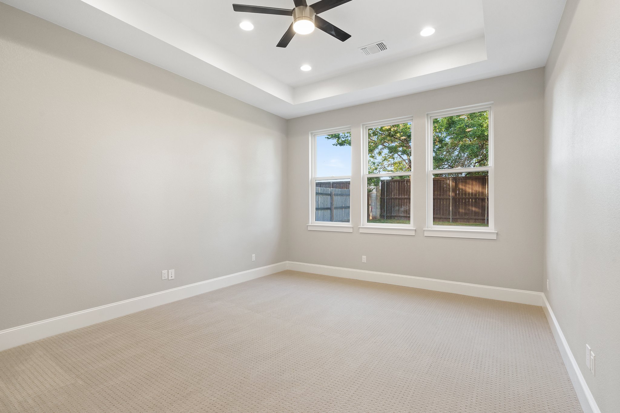 112 Axis Loop Georgetown, TX 78628 - Photo 20 of 39 an empty room with a window and ceiling fan